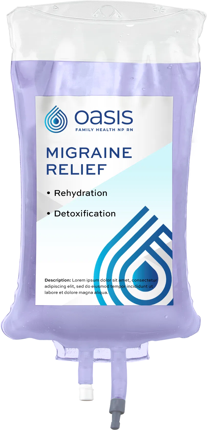 Migraine Relief IV Infusion IV drip bag